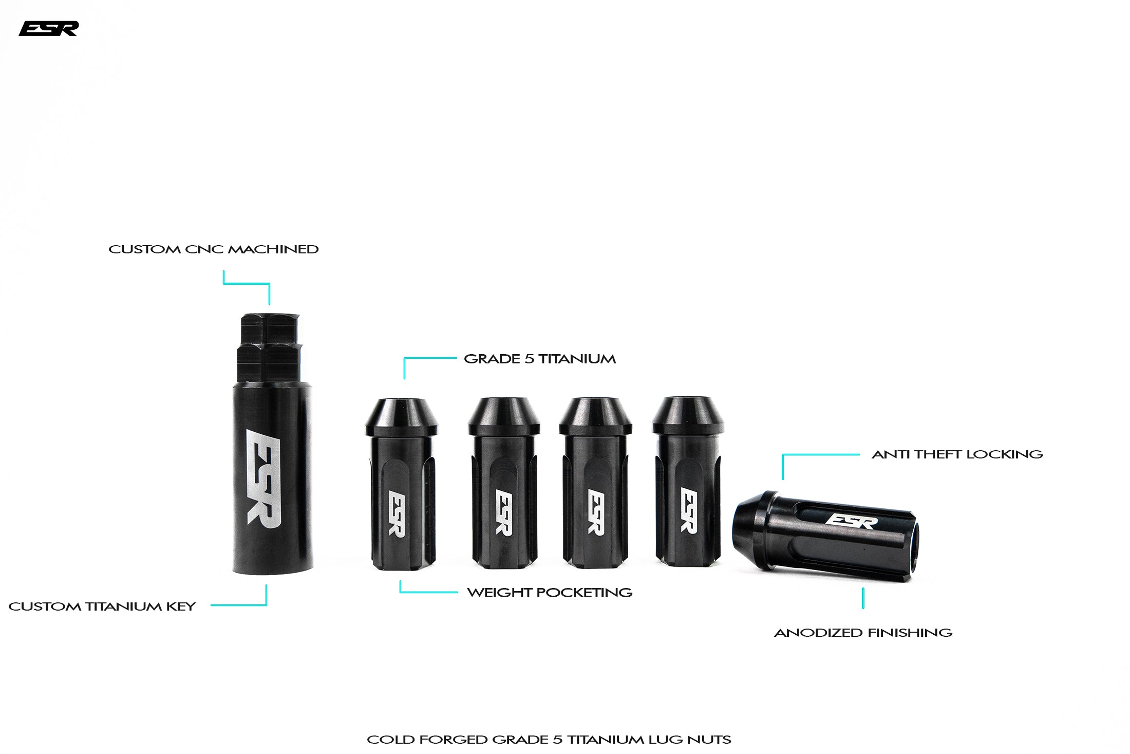 COLD FORGED TITANIUM LUG NUTS